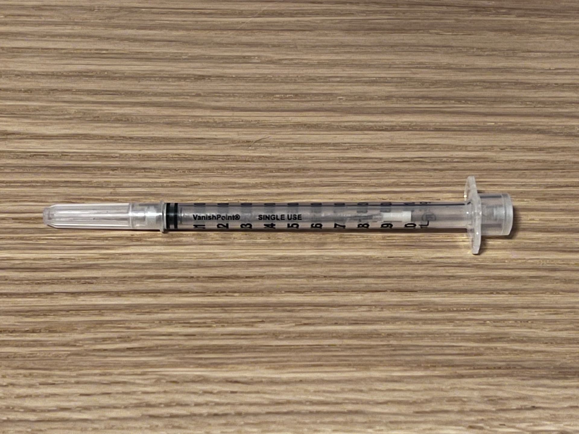 Photograph of VanishPoint LDV Syringe Needle (spent)